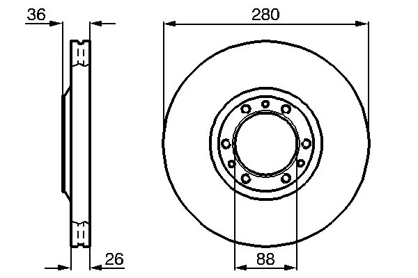 Handler.Part Brake disc Bosch 0986478854 5