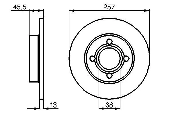 Handler.Part Brake disc Bosch 0986478016 5