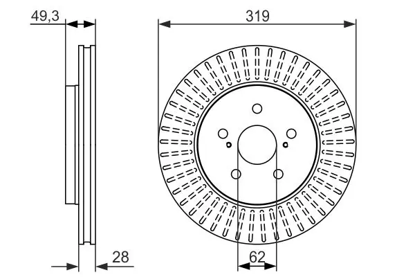 Handler.Part Brake disc Bosch 0986479722 5