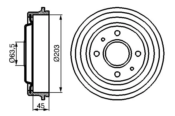 Handler.Part Brake drum Bosch 0986477115 1