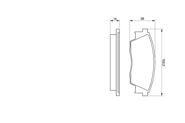 Handler.Part Brake pad set, disc brake Bosch 0986424216 1