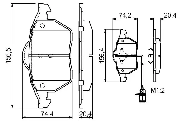 Handler.Part Brake pad set, disc brake Bosch 0986460937 5