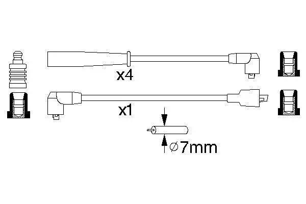 Handler.Part Ignition cable kit Bosch 0986356807 5