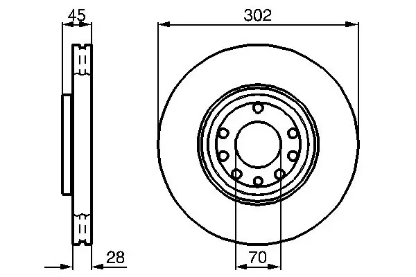 Handler.Part Brake disc Bosch 0986479076 5