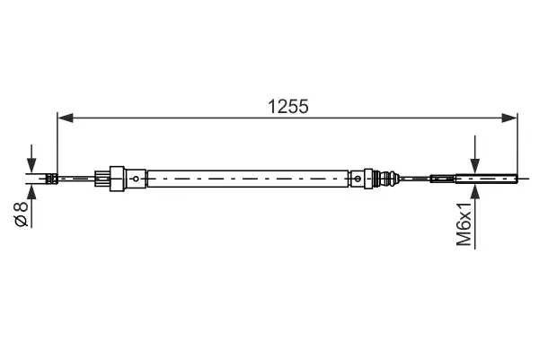 Handler.Part Cable, parking brake Bosch 1987477525 1