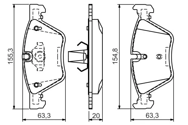 Handler.Part Brake pad set, disc brake Bosch 0986494118 5