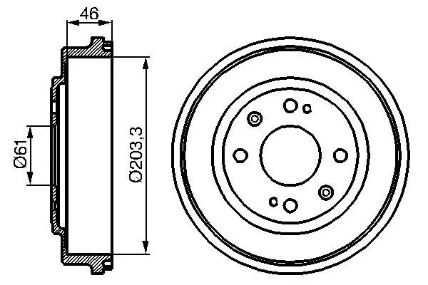 Handler.Part Brake drum Bosch 0986477059 1