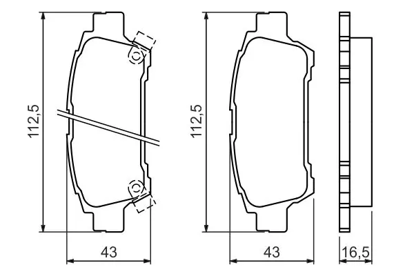 Handler.Part Brake pad set, disc brake Bosch 0986424762 7