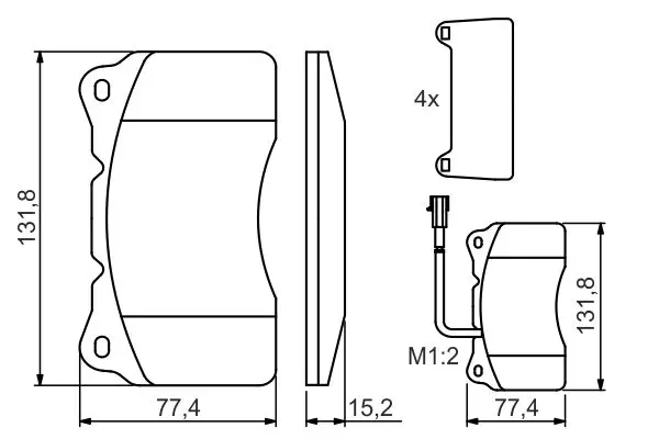 Handler.Part Brake pad set, disc brake Bosch 0986494069 5