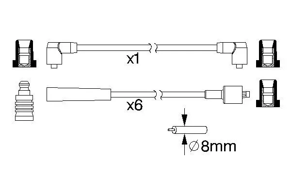 Handler.Part Ignition cable kit Bosch 0986357164 1