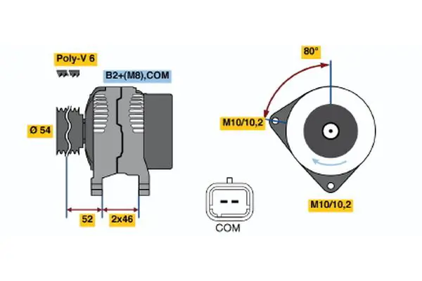 Handler.Part Alternator Bosch 0124525063 5