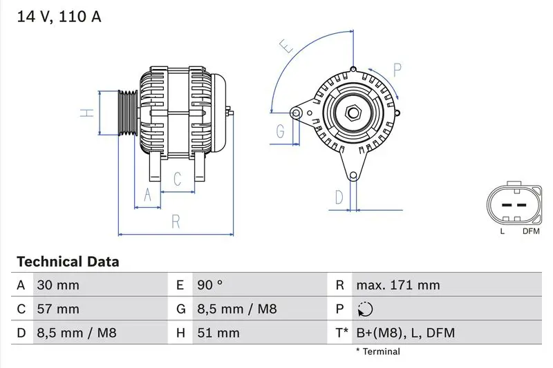 Handler.Part Alternator Bosch 0986045320 1