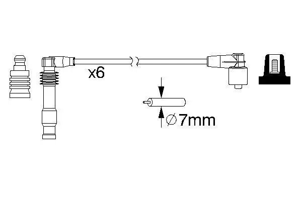 Handler.Part Ignition cable kit Bosch 0986357162 5