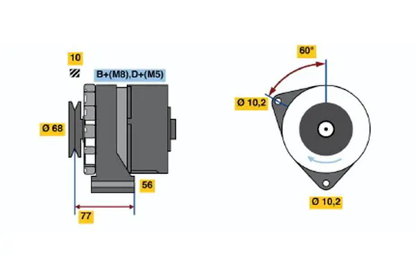 Handler.Part Alternator Bosch 0120469945 3