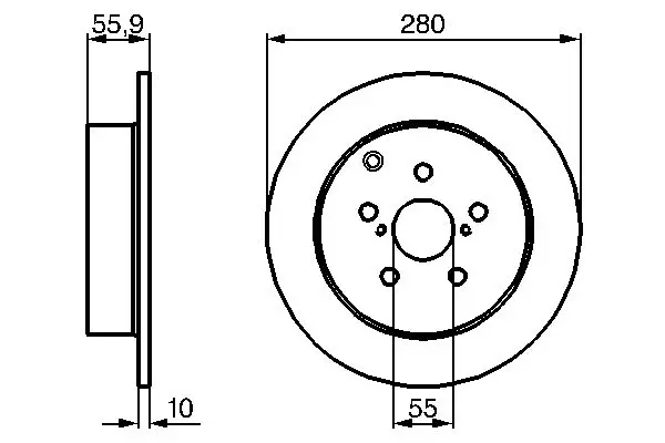 Handler.Part Brake disc Bosch 0986479242 5