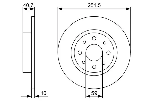 Handler.Part Brake disc Bosch 0986479502 5