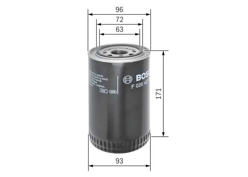 Handler.Part Oil filter Bosch F026407057 5