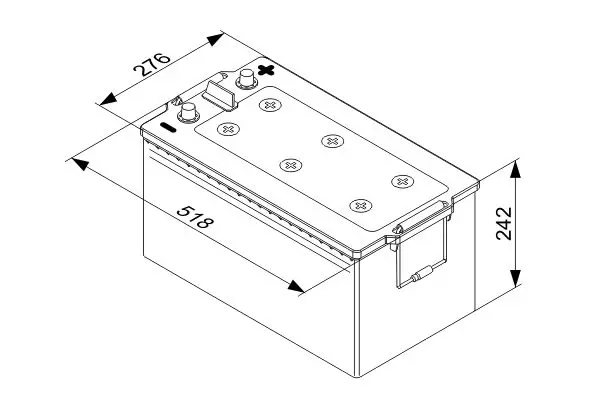 Handler.Part Starter battery Bosch 0092T40800 5