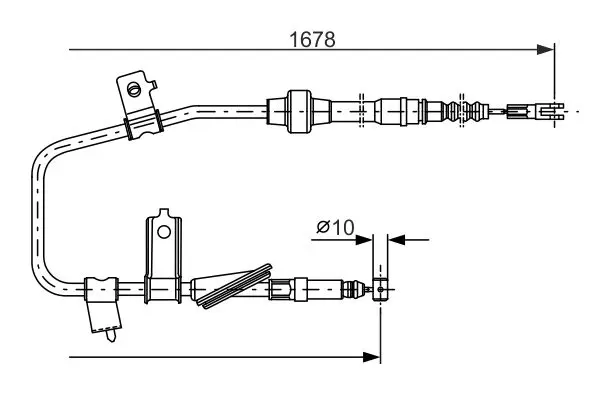 Handler.Part Cable, parking brake Bosch 1987477736 5