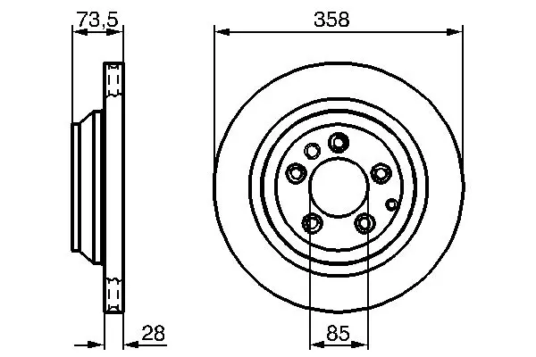 Handler.Part Brake disc Bosch 0986479259 5