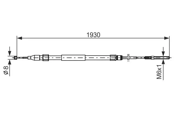 Handler.Part Cable, parking brake Bosch 1987477821 1