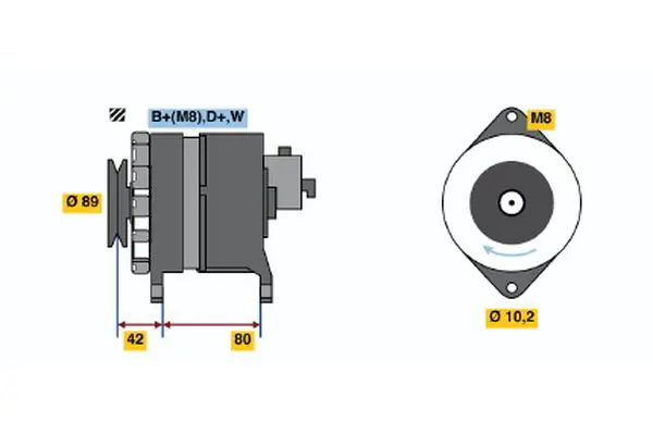 Handler.Part Alternator Bosch 9120144609 1