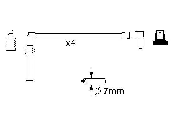 Handler.Part Ignition cable kit Bosch 0986357070 1