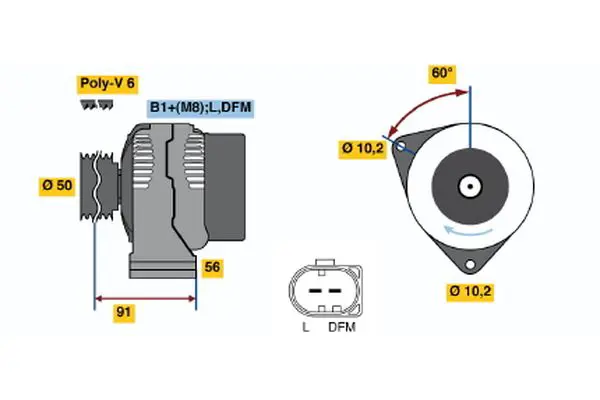 Handler.Part Alternator Bosch 0124515131 5