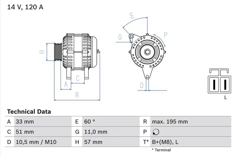 Handler.Part Alternator Bosch 0986081060 1