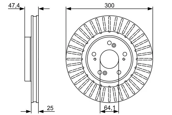 Handler.Part Brake disc Bosch 0986479534 1