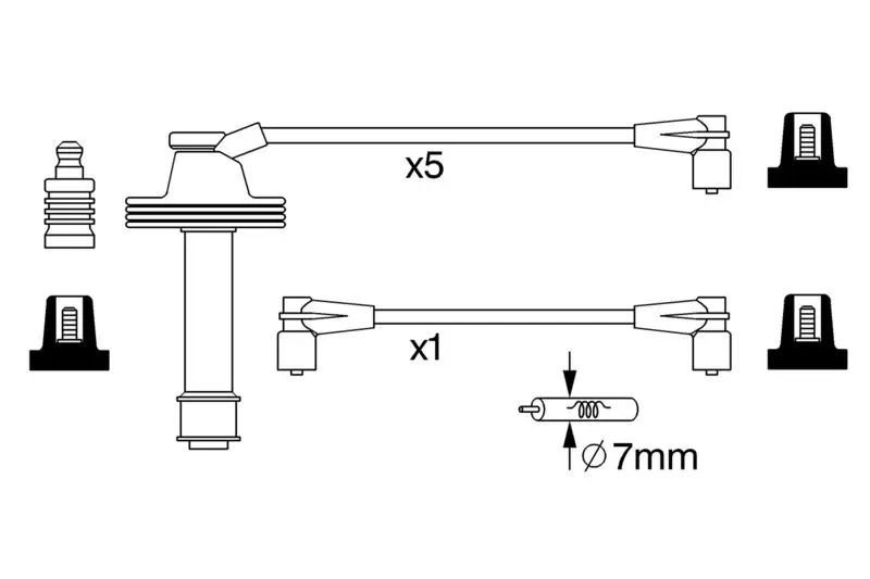 Handler.Part Ignition cable kit Bosch 0986357054 5