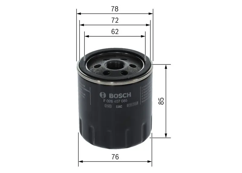 Handler.Part Oil filter Bosch F026407085 5