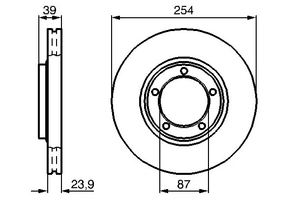 Handler.Part Brake disc Bosch 0986478714 1