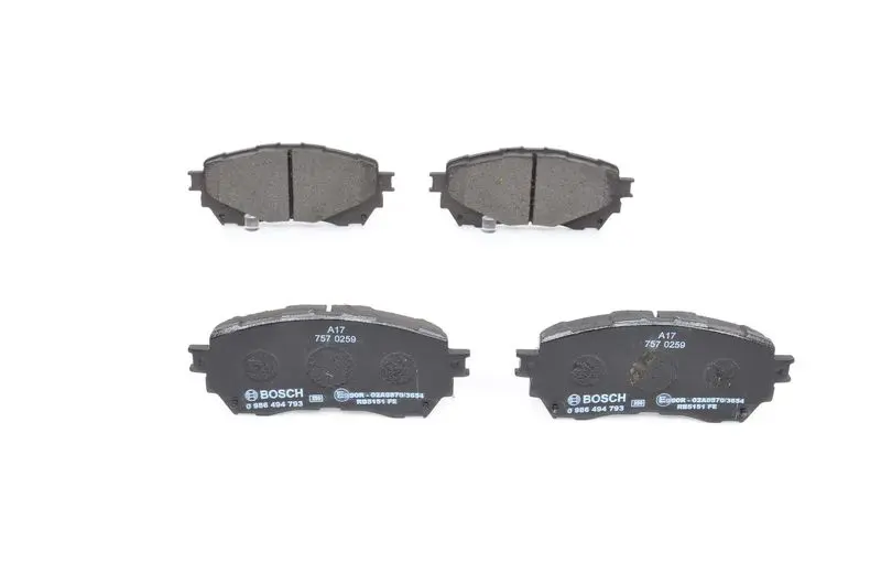 Handler.Part Brake pad set, disc brake Bosch 0986494793 1