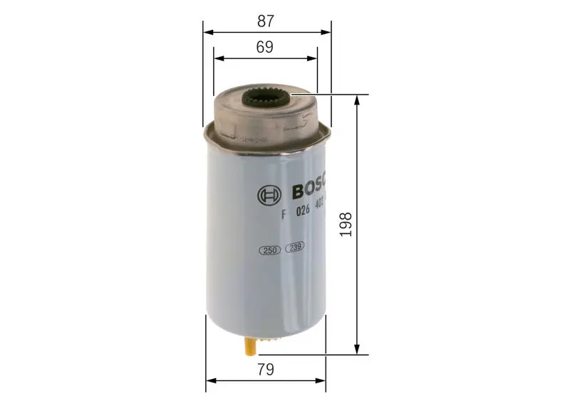 Handler.Part Fuel filter Bosch F026402079 5