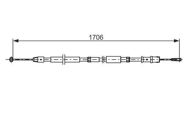 Handler.Part Cable, parking brake Bosch 1987482751 5