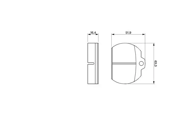 Handler.Part Brake pad set, disc brake Bosch 0986462861 1