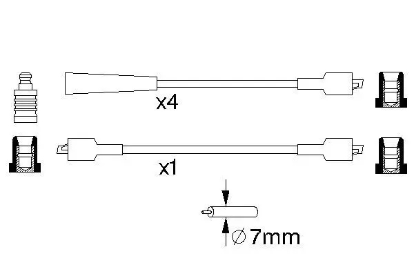 Handler.Part Ignition cable kit Bosch 0986356768 5