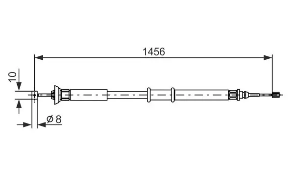 Handler.Part Cable, parking brake Bosch 1987477561 5