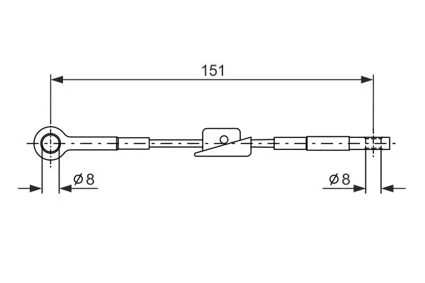 Handler.Part Cable, parking brake Bosch 1987477367 1