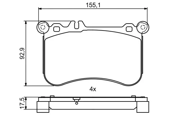 Handler.Part Brake pad set, disc brake Bosch 0986494780 7