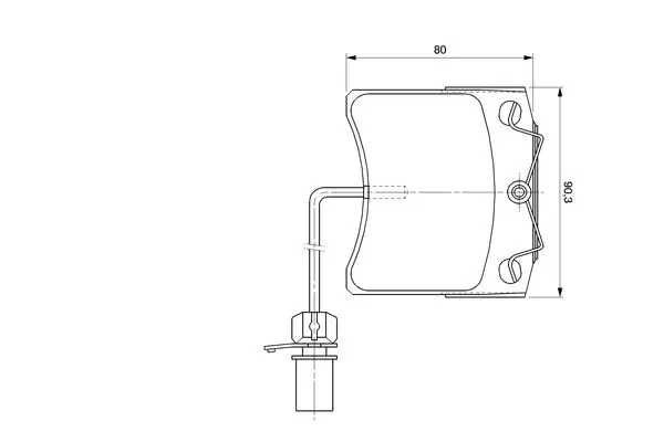 Handler.Part Brake pad set, disc brake Bosch 0986424673 1