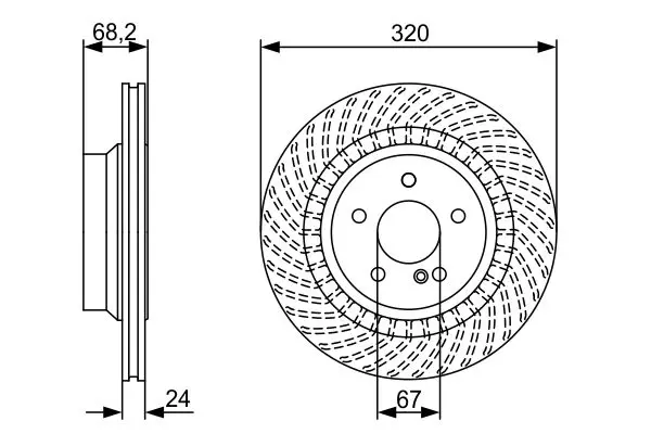 Handler.Part Brake disc Bosch 0986479654 1