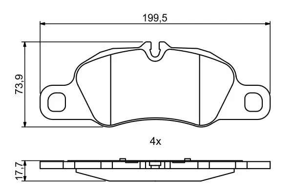 Handler.Part Brake pad set, disc brake Bosch 0986494784 7