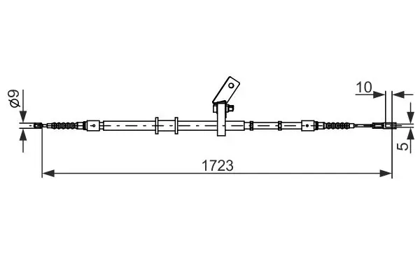 Handler.Part Cable, parking brake Bosch 1987482268 1