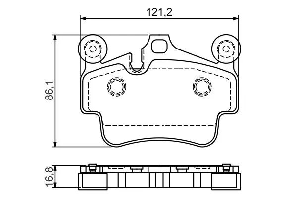 Handler.Part Brake pad set, disc brake Bosch 0986494567 2