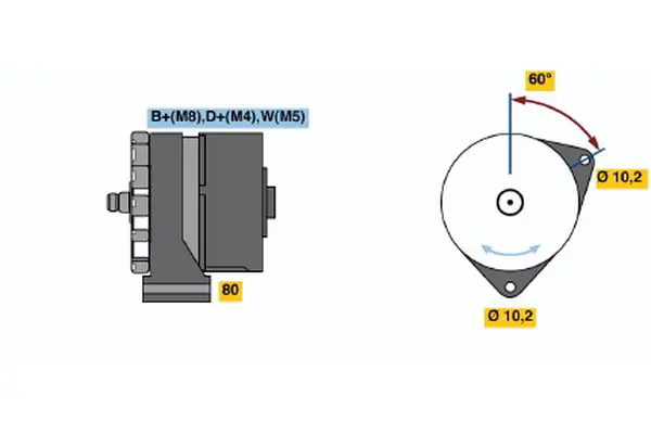 Handler.Part Alternator Bosch 0120468155 1