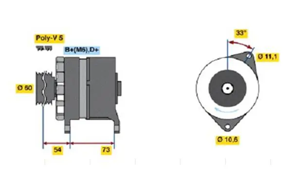 Handler.Part Alternator Bosch 0986037160 1