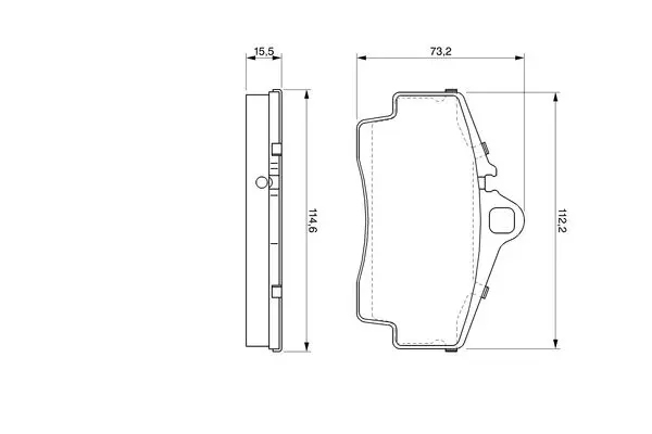 Handler.Part Brake pad set, disc brake Bosch 0986424569 1