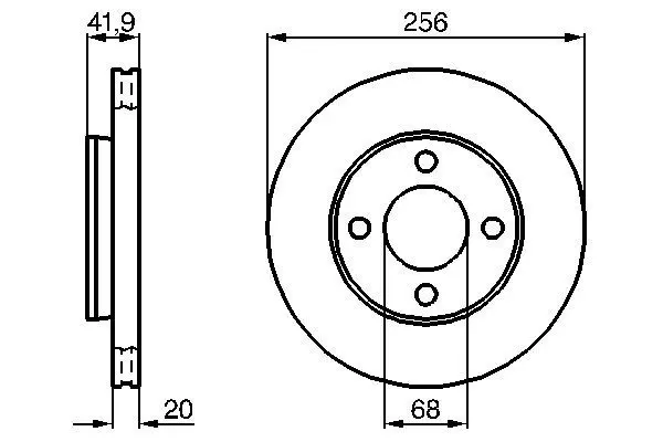 Handler.Part Brake disc Bosch 0986478225 1